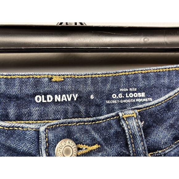 Old Navy OG Loose Jeans Womens 6 High-Rise Stretch Denim Retro 90s Skater‎ Baggy - Picture 4 of 8